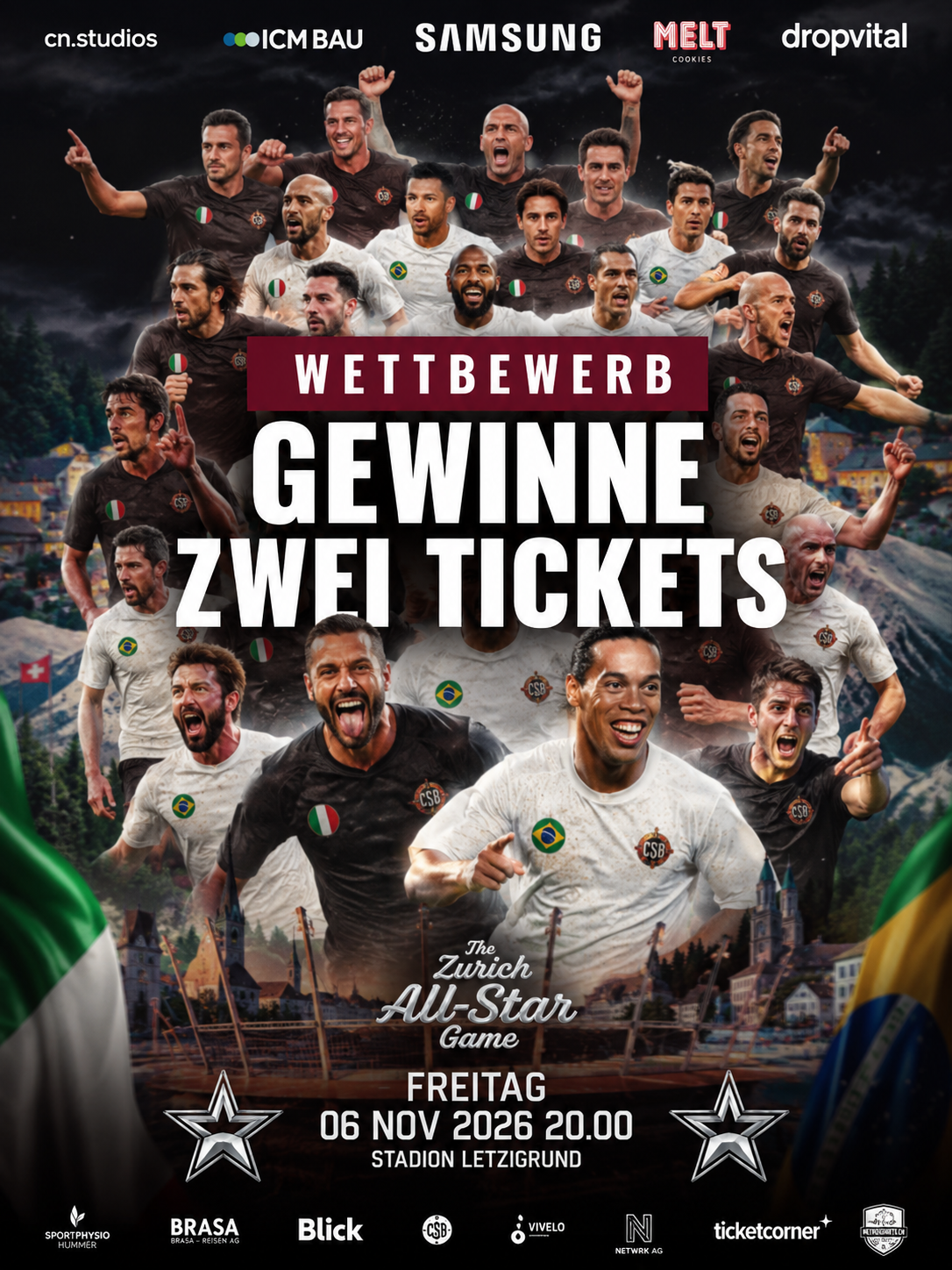 The Zurich All-Star-Game: Ronaldinho gegen Del Piero im Letzigrund