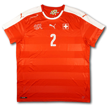 Schweiz 2016 Trikot heim signiert - Lichtsteiner #2 - 9/10 - [XXL]