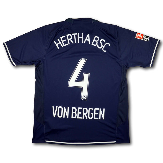 Hertha Berlin 2007-08 Trikot heim - VON BERGEN #4 - 8/10 - [L]