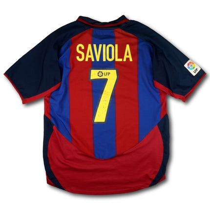 FC Barcelona 2003-04 Trikot heim - SAVIOLA #7 - 6/10 - [L]