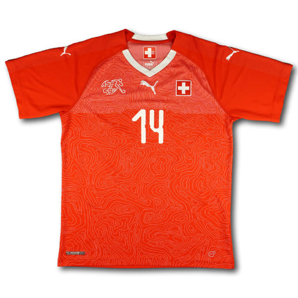 Schweiz 2018 Trikot heim - ZUBER #14 - 8/10 - [L]