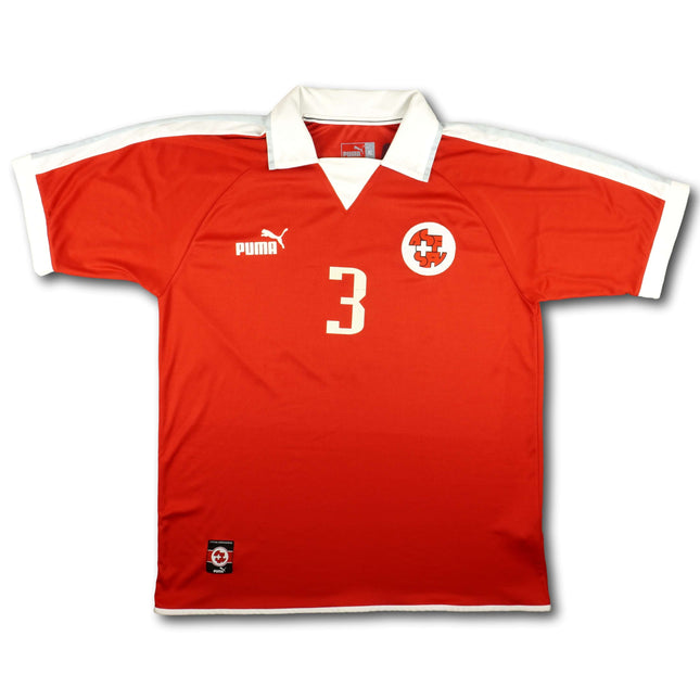 Schweiz 2002 Trikot heim Player Issue signiert - SPYCHER #3 - 8/10 - [XL]