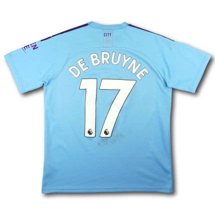 Manchester City 2019-20 home shirt 125th anniversary - DE BRUYNE #17 - 6/10 - [Kids XXL]