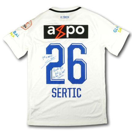 FC Zürich 2018-19 home shirt Player Issue signed - SERTIC #26 - 9/10 - [M]