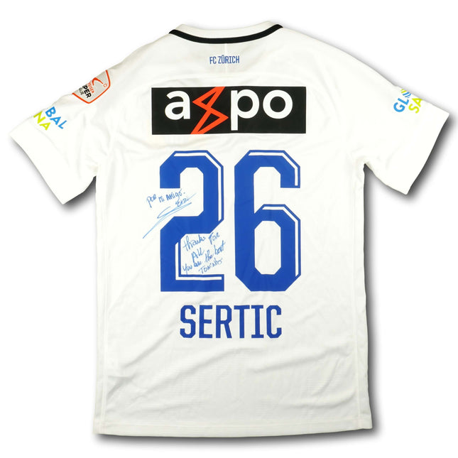 FC Zürich 2018-19 Trikot heim Player Issue signiert - SERTIC #26 - 9/10 - [M]