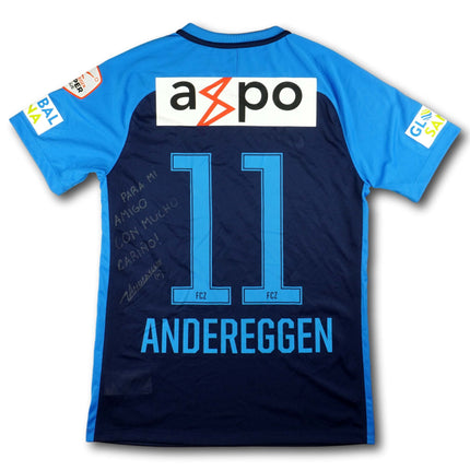 FC Zürich 2018-19 Trikot auswärts Player Issue signiert - ANDEREGGEN #11 - 8/10 - [M]
