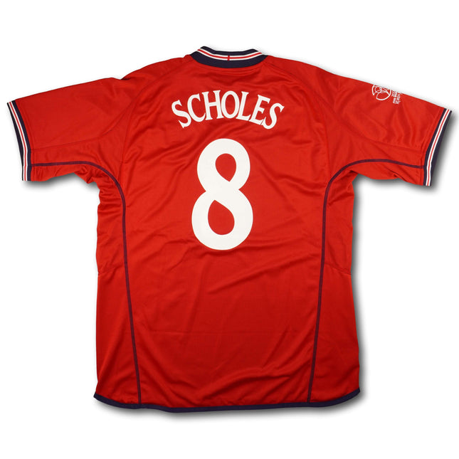 England 2002 Trikot auswärts - SCHOLES #8 - 9/10 - [XL]