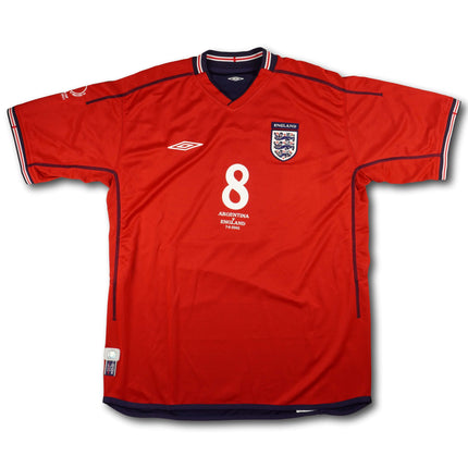 England 2002 Trikot auswärts - SCHOLES #8 - 9/10 - [XL]