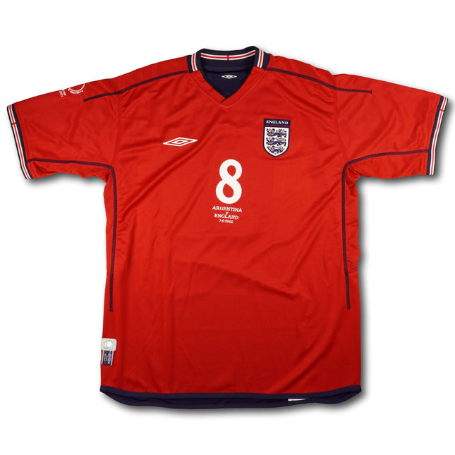 England 2002 Trikot auswärts - SCHOLES #8 - 9/10 - [XL]