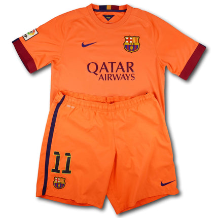 FC Barcelona 2014-15 Trikot auswärts Triple-Saison - inkl. Hose - NEYMAR #11 - 8/10 - [L]