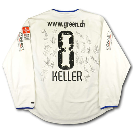 FC Zürich 2002-05 Trikot heim Cupsieger (2004-05) signiert vom Team - L/S - KELLER #8 - 6/10 - [XL]