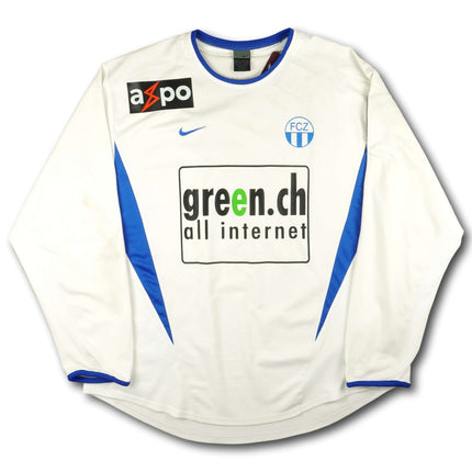 FC Zürich 2002-05 Trikot heim Cupsieger (2004-05) signiert vom Team - L/S - KELLER #8 - 6/10 - [XL]