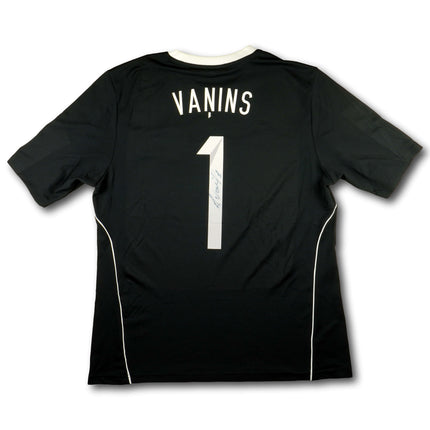 Latvia 2016 goalkeeper shirt Player Specs signed - VANINS #1 - 8/10 - [L]