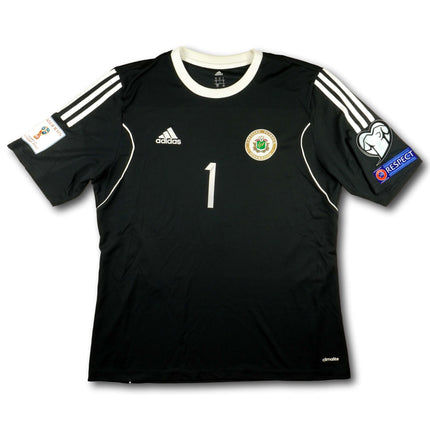 Latvia 2016 goalkeeper shirt Player Specs signed - VANINS #1 - 8/10 - [L]