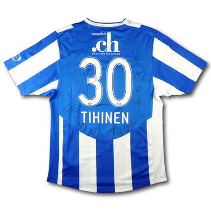FC Zürich 2007-09 Trikot heim Meistersaison (08/09) signiert vom Team - TIHINEN #30 - 8/10 - [M]