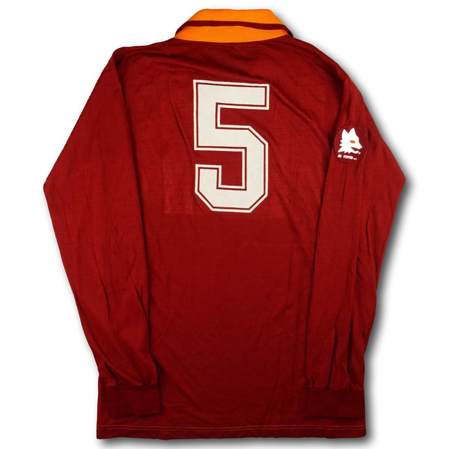 AS Roma 1983-84 Trikot heim Cupsieger - L/S - (RIGHETTI) #5 - 7/10 - [M]