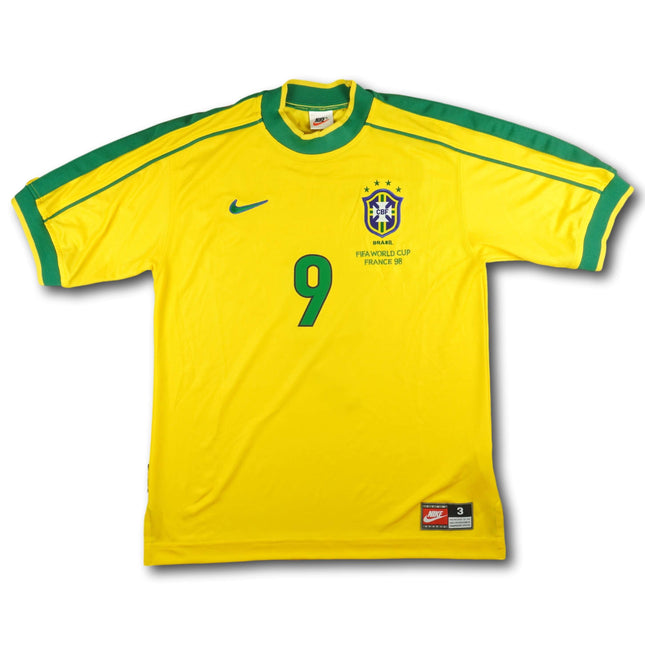 Brasilien 1998 Trikot heim - RONALDO #9 - 9/10 - [S]