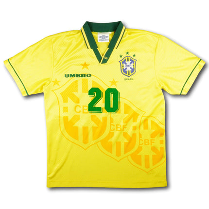 Brasilien 1994 Trikot heim Weltmeister - RONALDO #20 - 8/10 - [M]