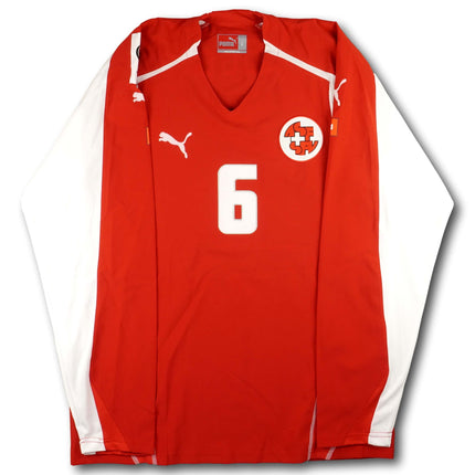 Schweiz 2004 Trikot heim Player Specs - L/S - VOGEL #6 - 9/10 - [L]