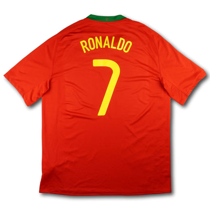 Portugal 2008 home shirt - RONALDO #7 - 8/10 - [XL]