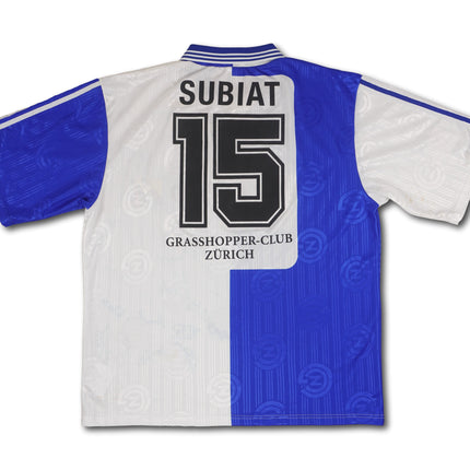 GC Zürich 1997-98 heim XL SUBIAT #15 signiert vintage adidas