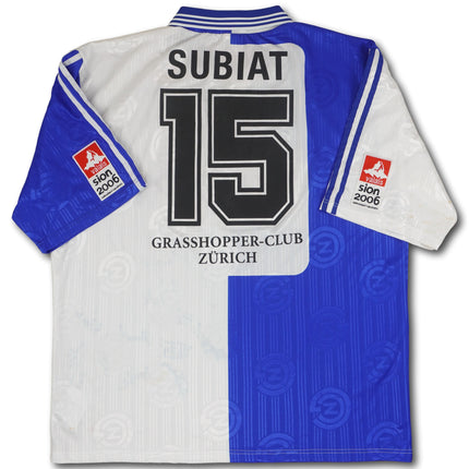 GC Zürich 1997-98 heim XL SUBIAT #15 signiert vintage adidas