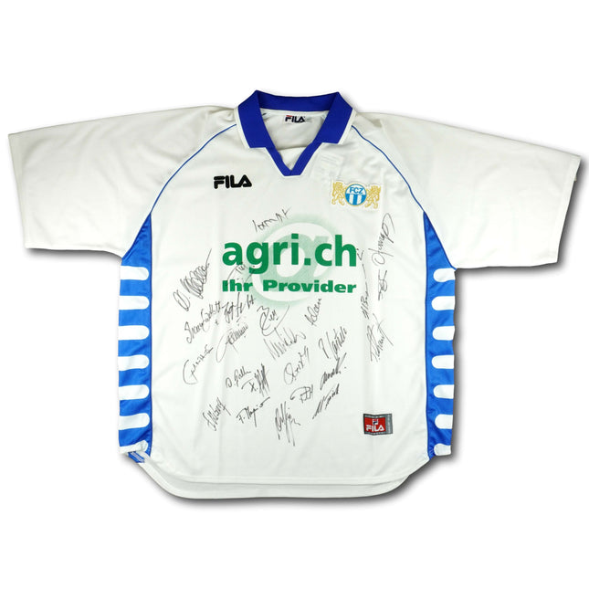 FC Zürich 1999-01 Trikot heim Cupsieger (99/00) signiert vom Team - 9/10 - [XL]