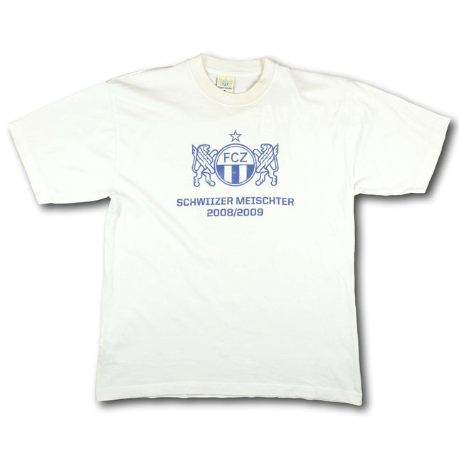 FC Zürich 2008-09 T-Shirt fan Meistersaison  - 7/10 - [M]