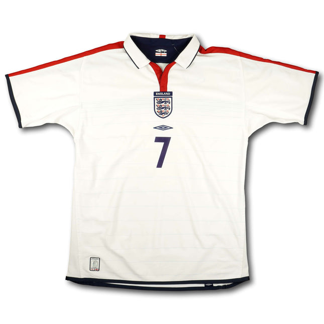 England 2004 Trikot heim Reversible - BECKHAM #7 - 7/10 - [L]
