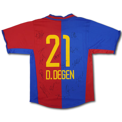 FC Basel 2002-03 heim S DEGEN #21 signiert vintage Nike