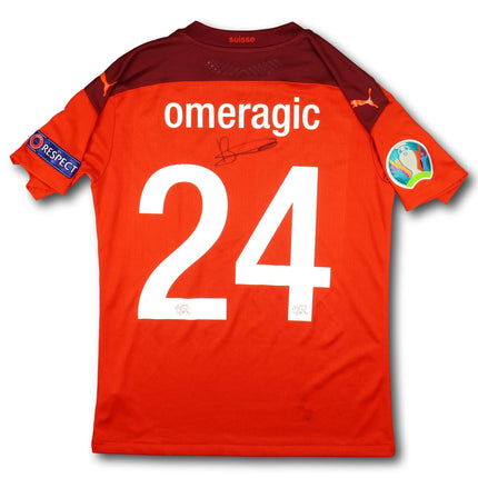 Schweiz 2020 Trikot heim Match Issued signiert - omeragic #24 - 8/10 - [M]