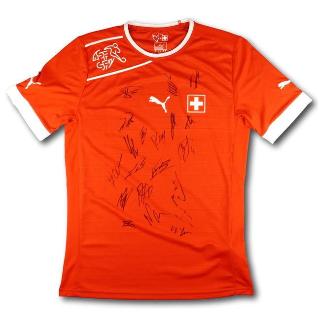 Schweiz 2012 Trikot heim signiert vom Team - 7/10 - [L]