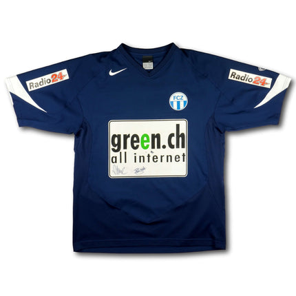 FC Zürich 2005-06 Trikot auswärts Meistersaison - von Stahel & Schneider signiert - STAHEL #13 - 6/10 - [M]