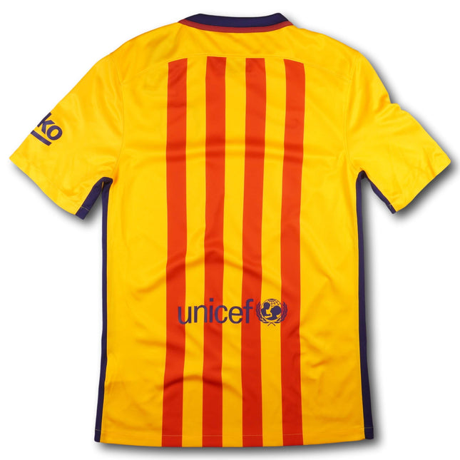 FC Barcelona 2015-16 Trikot auswärts Double-Sieger - 9/10 - [S]