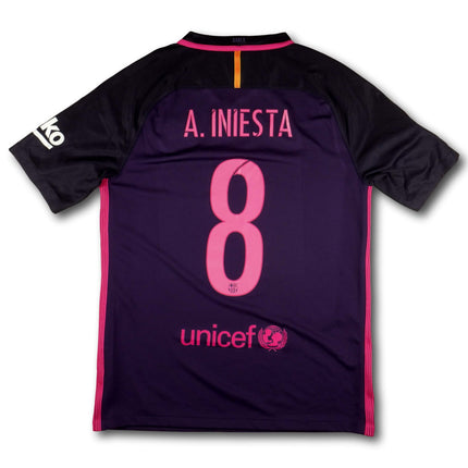 FC Barcelona 2016-17 Trikot auswärts Copa del Rey-Sieger - A.INIESTA #8 - 9/10 - [M]
