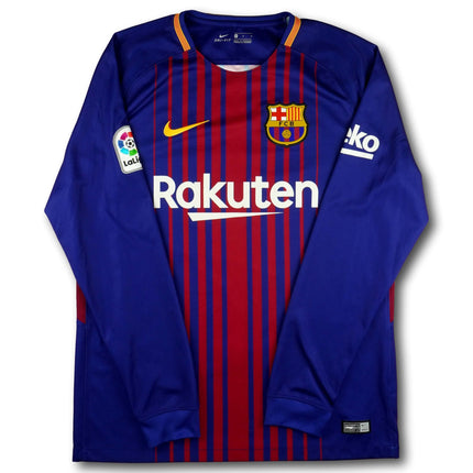 FC Barcelona 2017-18 Trikot heim Double-Sieger - L/S - MESSI #10 - 9/10 - [M]