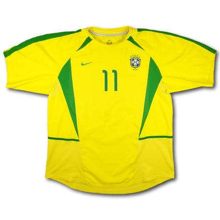 Brasilien 2002 Trikot heim Weltmeister - RONALDINHO #11 - 7/10 - [XL]