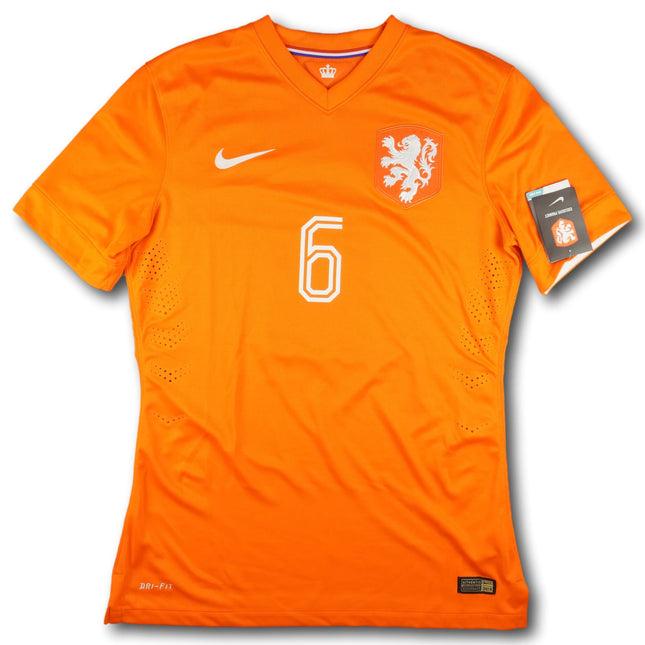 Niederlande 2014 Trikot heim Player Specs BNWT - DE JONG #6 - 10/10 - [M]
