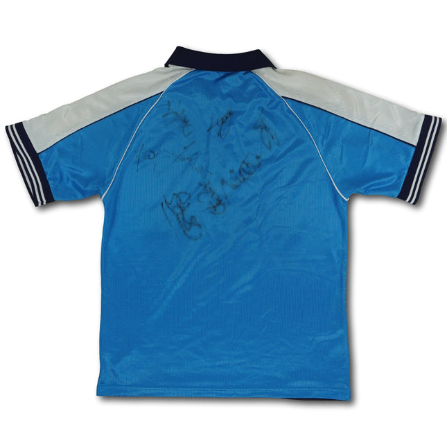 Manchester City 1999-00 heim M signiert vintage Le Coq Sportif