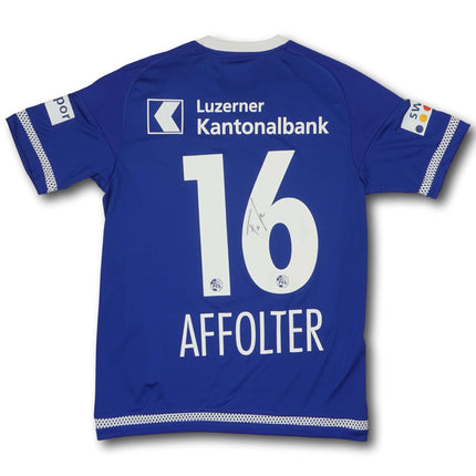 FC Luzern 2015-16 heim S AFFOLTER #16 signiert adidas