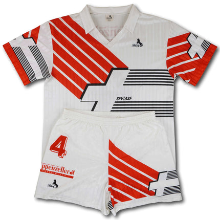 Schweiz 1990 Trikot auswärts inkl. Shorts - #4 - 8/10 - [L]