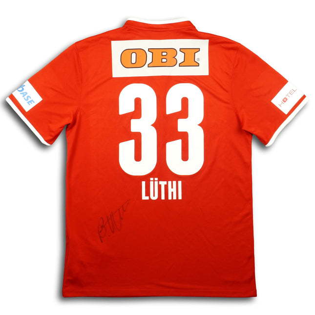 FC Thun 2013-14 Trikot heim signiert - LÜTHI #33 - 6/10 - [M]