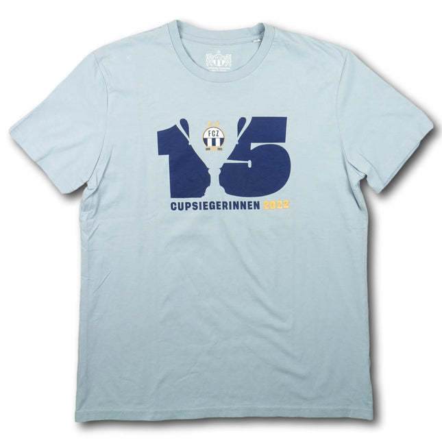 FC Zürich Frauen 2021-22 T-Shirt fan Double-Siegerinnen - 9/10 - [XL]