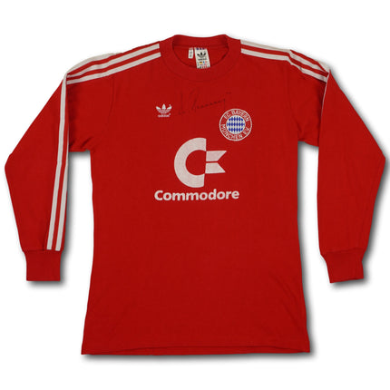 FC Bayern München 1985-86 heim M #11 RUMMENIGGE signiert mit COA vintage adidas