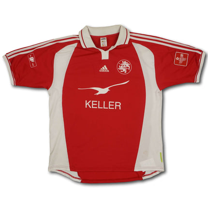 FC Winterthur 2001 heim XL AKUE #33 signiert vintage adidas