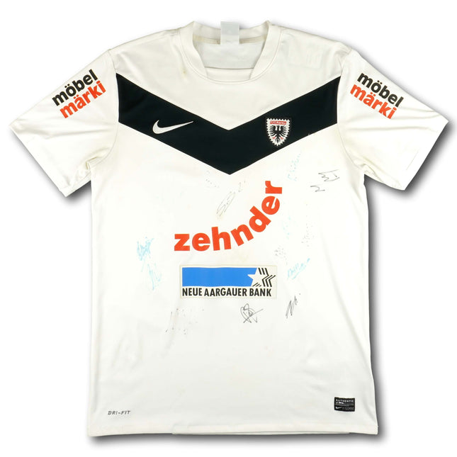 FC Aarau 2011-12 Trikot heim signiert vom Team - 6/10 - [M]