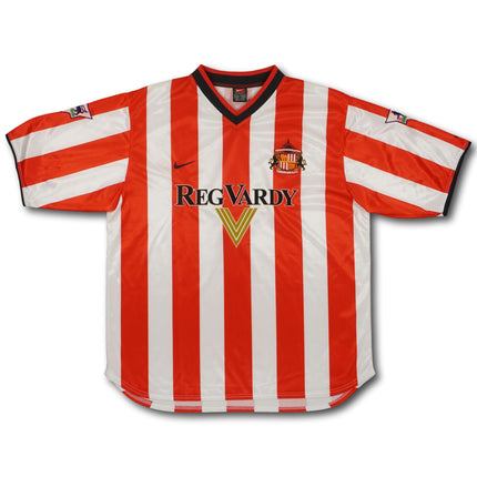 AFC Sunderland 2001-02 heim XL HAAS #2 signiert vintage Nike