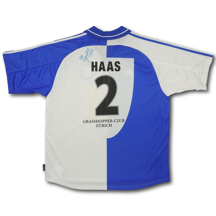 GC Zürich 2000-01 heim XL HAAS #2 signiert vintage adidas