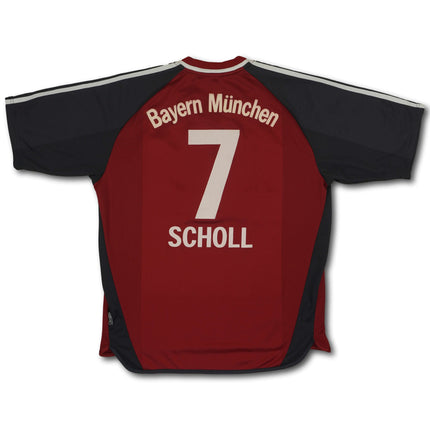 FC Bayern München 2001-02 heim L SCHOLL #7 vintage adidas