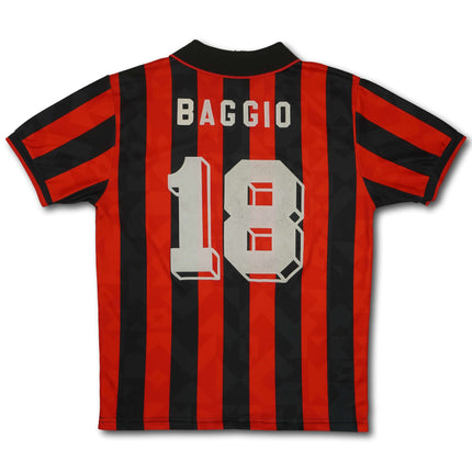 AC Milan 1994-95 heim XL BAGGIO #18 vintage Lotto